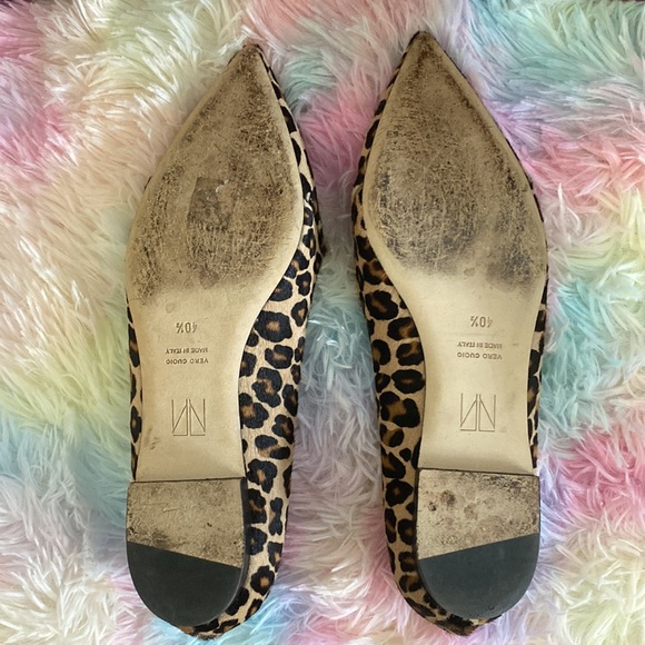 Tamara Mellon Animal Print Pointed Toe Flats - Picture 6 of 7